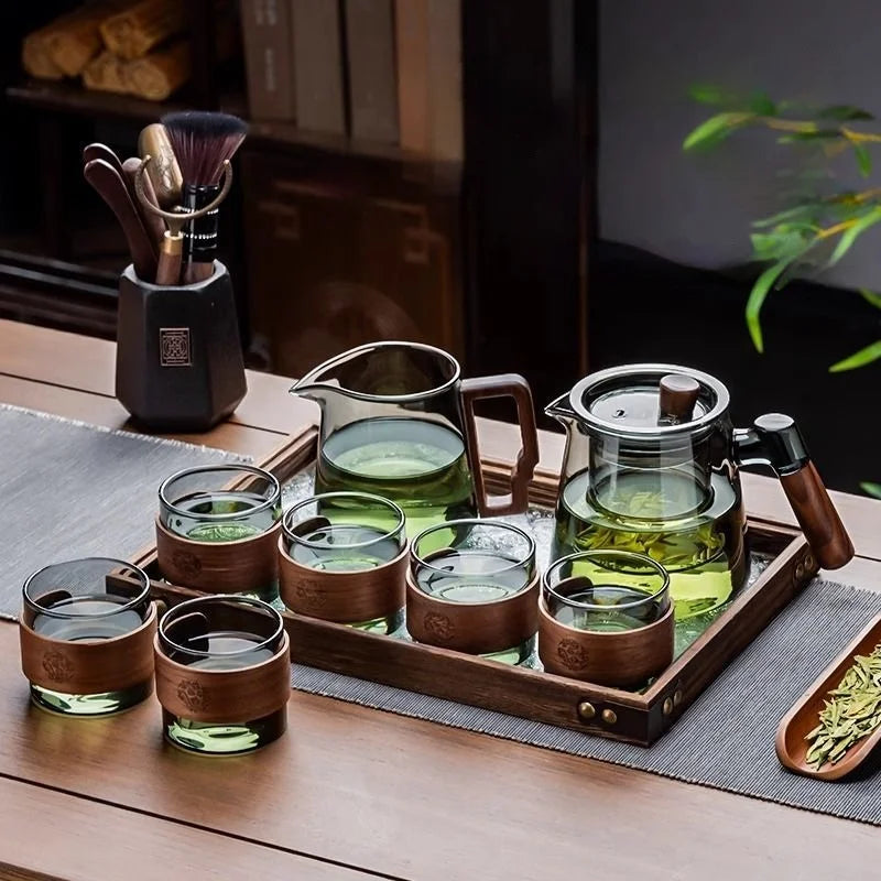 Glass Pyrex Teapot & Teacup Set