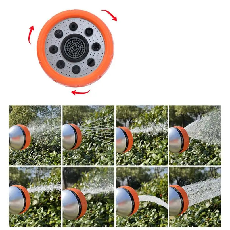 Hose Sprayer Nozzle 8 Modes Water Spray Nozzle High Pressure Pet Showering Hose Nozzle For Garden With 100ml Liquid Bottle