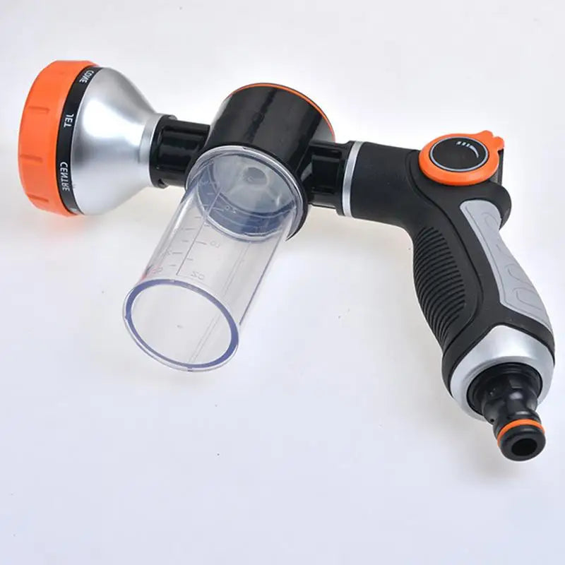 Hose Sprayer Nozzle 8 Modes Water Spray Nozzle High Pressure Pet Showering Hose Nozzle For Garden With 100ml Liquid Bottle