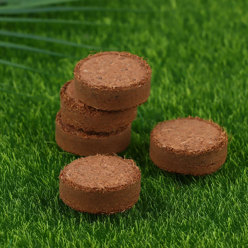 5Pcs Compressed Coco Coir Fiber Potting Soil Coir Medium Coconut Soil Coir Bricks For Indoors Or Outdoors Bonsai Herbs Supplies