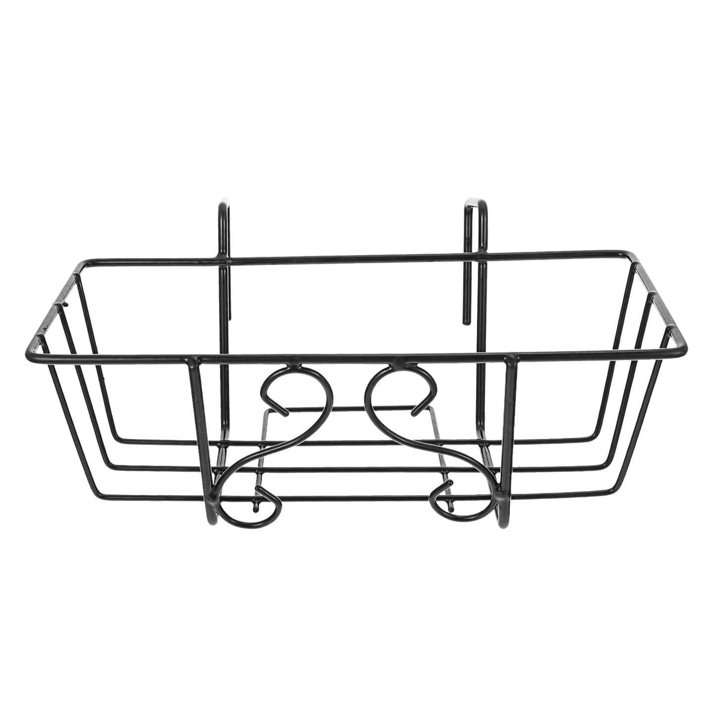 Iron Flower Stand Plant Basket Flowerpot Hanging Rack Holder Balcony Planter Bracket Fence