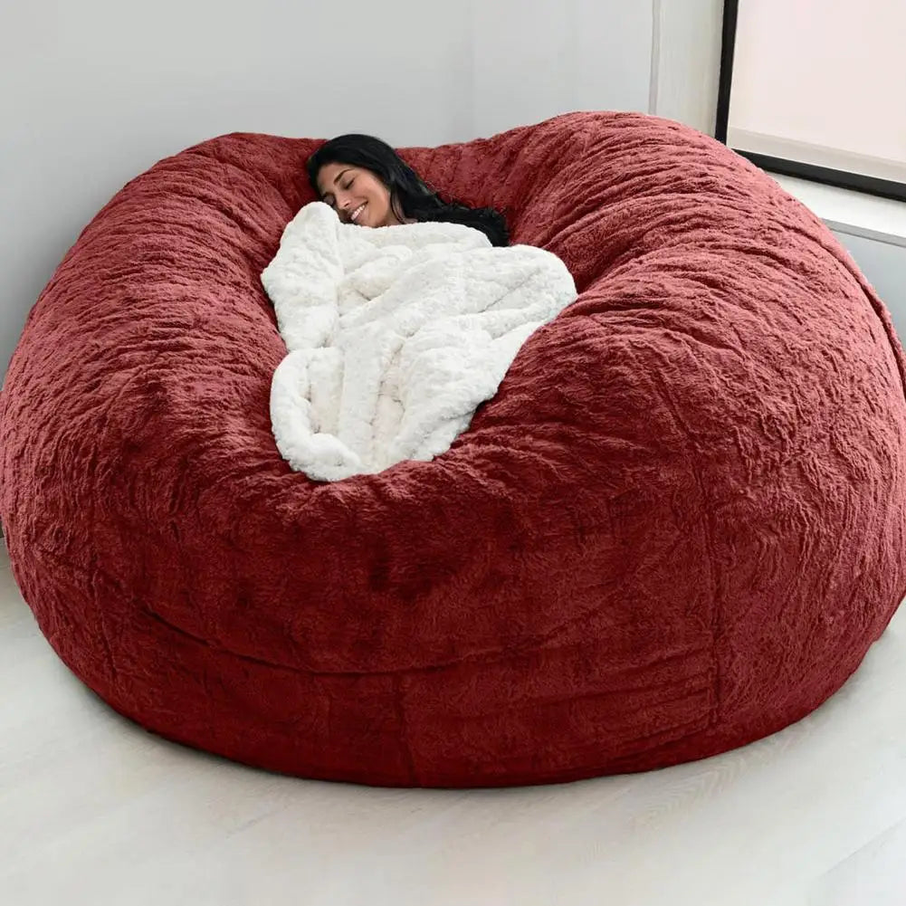 Extra Large Bean Bag Chair Cover No Stuffed Bean Bag Chair Beanbag Pouf Sofa Bed Room Seat Tatami Lounge Furniture Chair Cushion