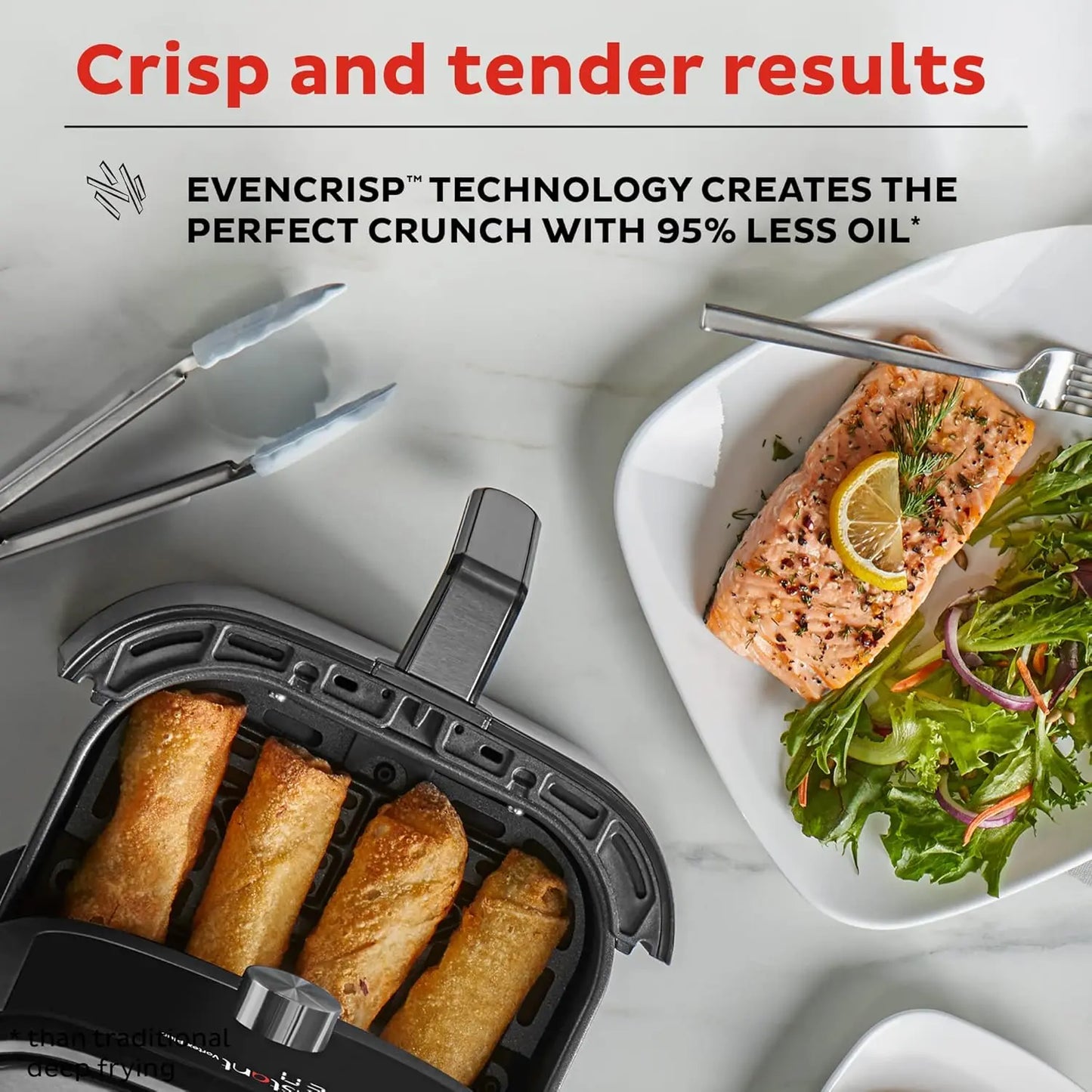 New Vortex Plus 4QT Air Fryer, Custom Program Options, 6-in-1 Functions Crisps, Broils, Roasts, Dehydrates, Bakes, Reheats