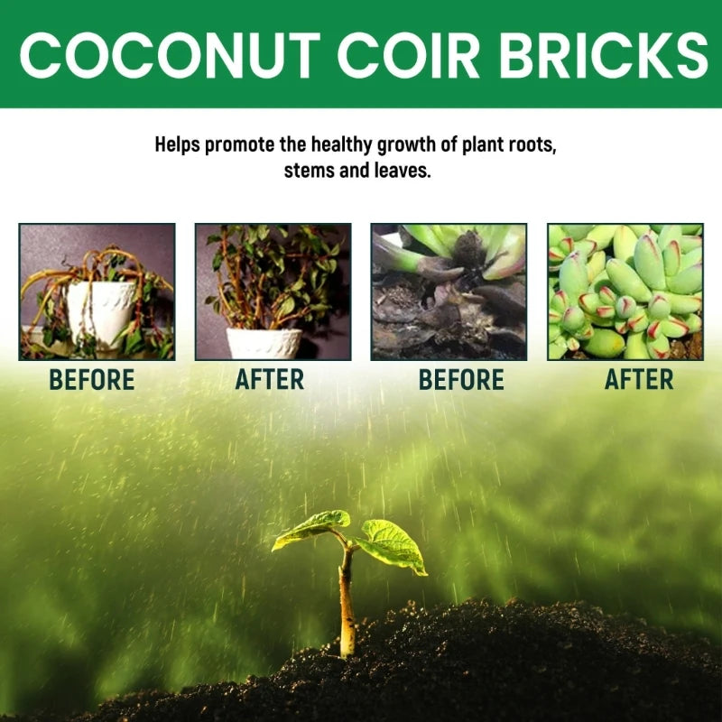 367A Coconuts Coir Organic Coconuts Fiber Substrate 60g Coconuts Coir Brick Plant Soils for Garden Planting Flower and Vegetable